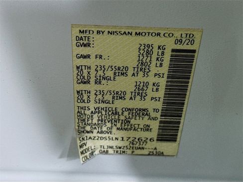 Used 2020 Nissan Murano Platinum w/ Cargo Package image 39