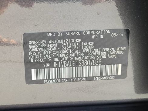 Used 2025 Subaru WRX GT AWD/4WD image 17