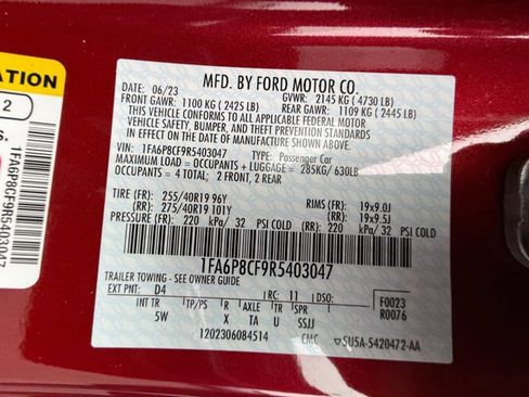 Certified 2024 Ford Mustang GT Premium w/ GT Performance Package image 42