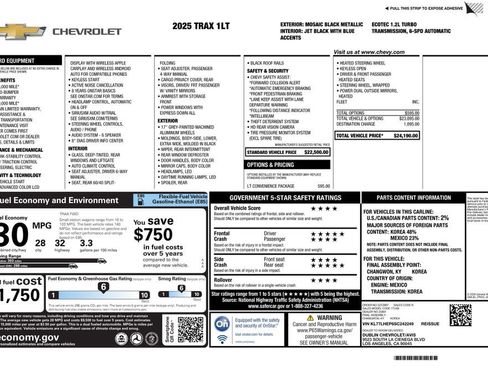 Used 2025 Chevrolet Trax LT w/ LT Convenience Package image 4