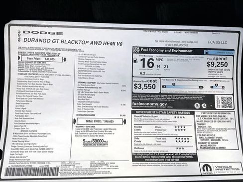 New 2026 Dodge Durango GT w/ Blacktop Package AWD/4WD image 16