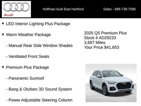 Certified 2025 Audi Q5 2.0T Premium Plus w/ Premium Plus Package AWD/4WD image 6