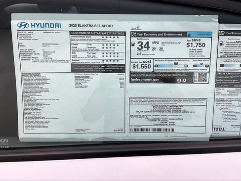 Certified 2025 Hyundai Elantra Sport w/ Cargo Package image 14