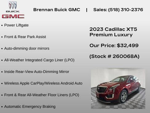 Certified 2023 Cadillac XT5 Premium Luxury w/ LPO, Floor Liner Package AWD/4WD image 18