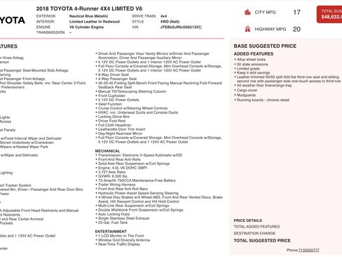 Used 2018 Toyota 4Runner Limited image 5