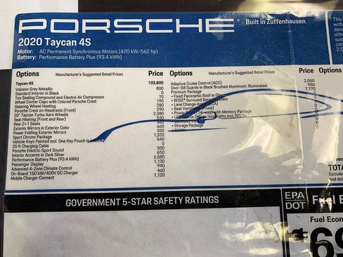 Used 2020 Porsche Taycan 4S w/ Premium Package AWD/4WD image 21