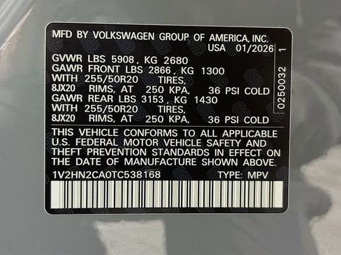 New 2026 Volkswagen Atlas SE image 32