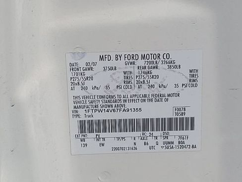 Used 2007 Ford F150 Lariat AWD/4WD image 16