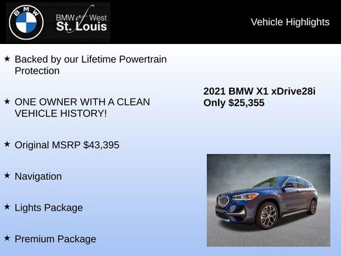 Used 2021 BMW X1 xDrive28i w/ Premium Package image 8