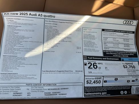 New 2025 Audi A5 2.0T Premium Plus image 33