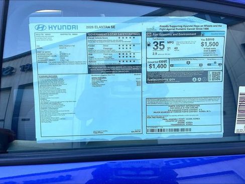 New 2026 Hyundai Elantra SE w/ Cargo Package FWD image 14