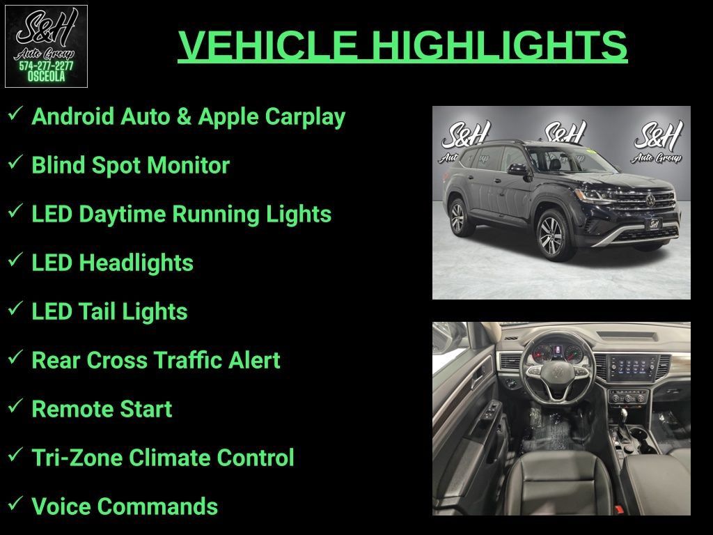 Used 2021 Volkswagen Atlas SE AWD/4WD image 3