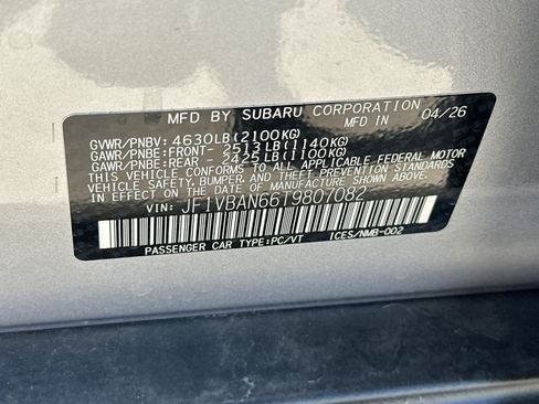 New 2026 Subaru WRX Limited AWD/4WD image 33