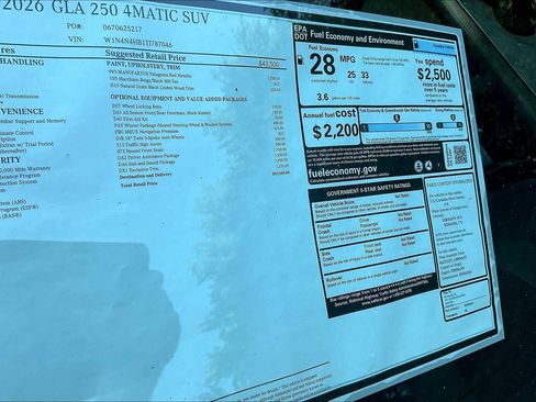 New 2026 Mercedes-Benz GLA 250 4MATIC image 17