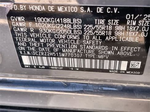 Certified 2025 Honda HR-V Sport image 22