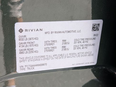 Used 2022 Rivian R1T Adventure AWD/4WD image 34