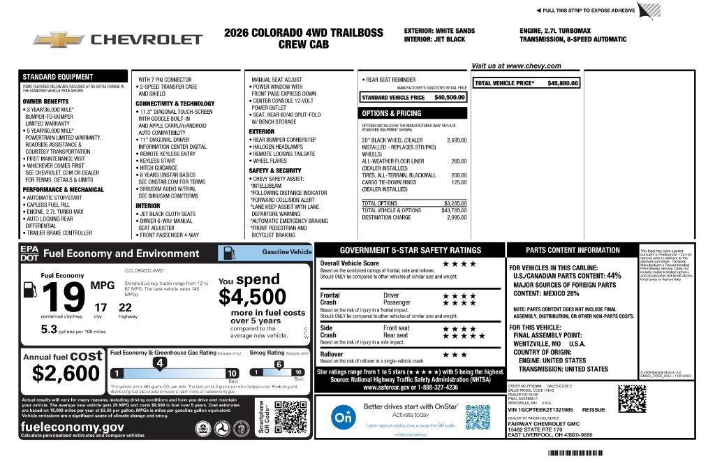 New 2026 Chevrolet Colorado Trail Boss AWD/4WD image 4
