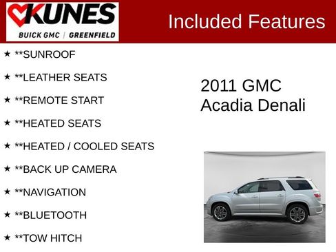 Used 2011 GMC Acadia Denali AWD/4WD image 2
