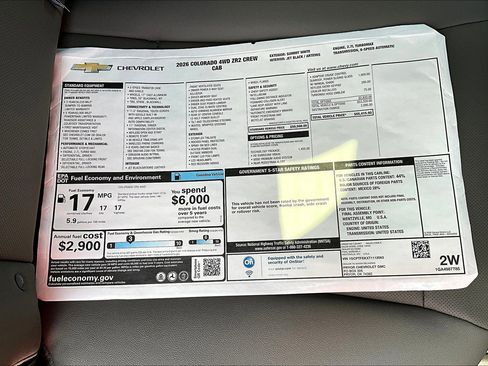 New 2026 Chevrolet Colorado ZR2 w/ Technology Package image 13