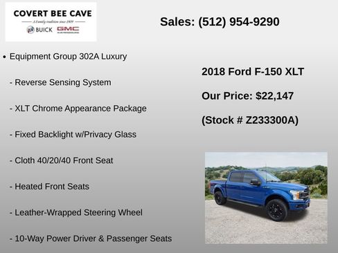Used 2018 Ford F150 XLT w/ Equipment Group 302A Luxury AWD/4WD image 12