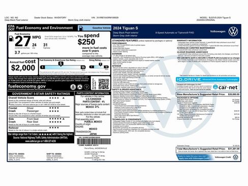 Used 2024 Volkswagen Tiguan S image 2
