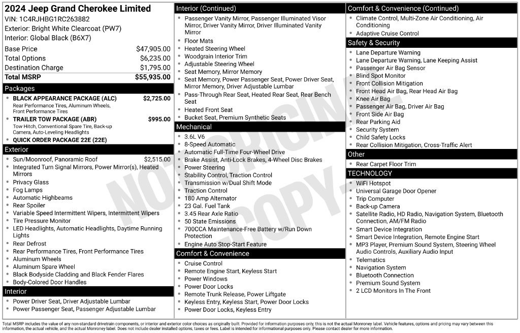 Certified 2024 Jeep Grand Cherokee Limited w/ Black Appearance Package AWD/4WD image 7