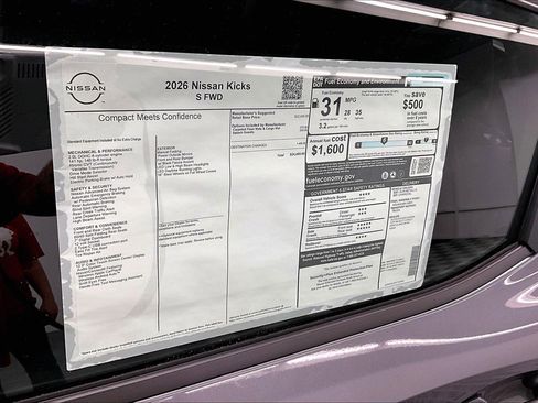 New 2026 Nissan Kicks S FWD image 70