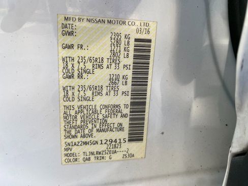 Used 2016 Nissan Murano SL image 30