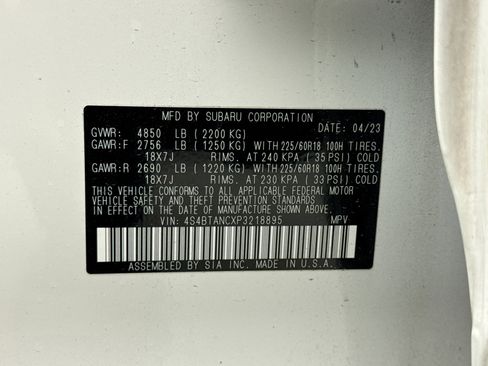 Used 2023 Subaru Outback Limited image 13