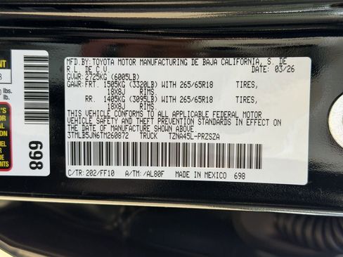 New 2026 Toyota Tacoma SR5 AWD/4WD image 26