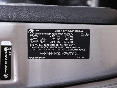 Used 1987 BMW M6 Coupe image 71