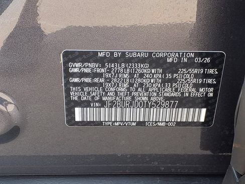 Certified 2026 Subaru Outback Touring XT AWD/4WD image 10
