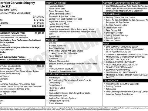 Used 2021 Chevrolet Corvette Stingray Preferred Conv w/ Z51 Performance Package image 8