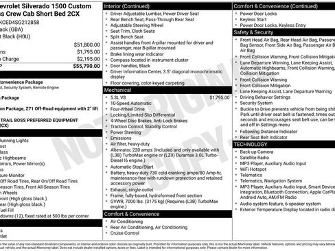 Used 2025 Chevrolet Silverado 1500 Custom Trail Boss AWD/4WD image 6