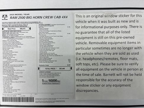 Used 2025 RAM 2500 Big Horn AWD/4WD image 2