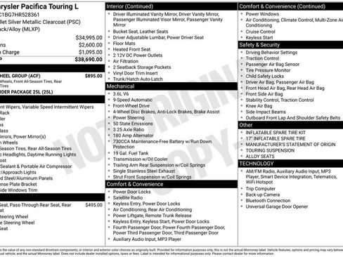 Used 2017 Chrysler Pacifica Touring-L w/ Tire & Wheel Group image 7