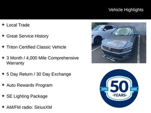 Used 2017 Volkswagen Passat 1.8T SE w/ SE Lighting Package image 5