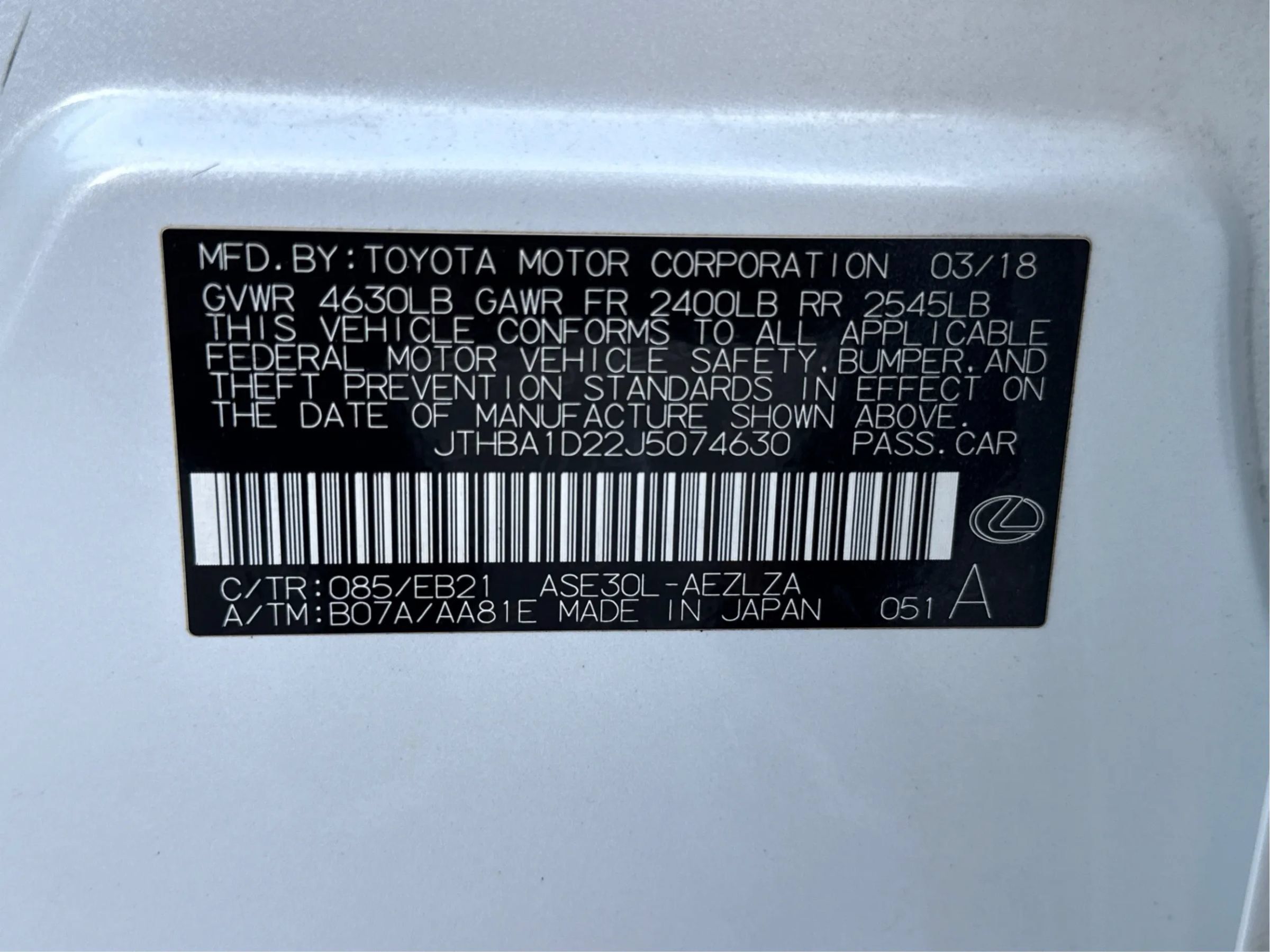 Used 2018 Lexus IS 300 w/ Accessory Package 2 RWD image 60