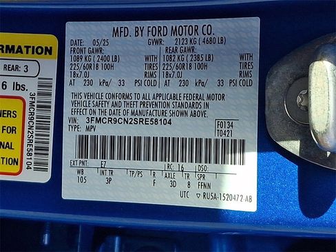 Certified 2025 Ford Bronco Sport Outer Banks w/ Outer Banks Tech Package+ image 28