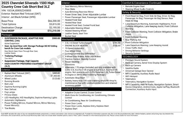 Certified 2025 Chevrolet Silverado 1500 High Country AWD/4WD image 27