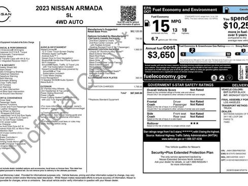 Used 2023 Nissan Armada SL w/ Midnight Edition Package AWD/4WD image 41