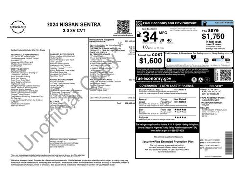 Used 2024 Nissan Sentra SV w/ SV Premium Package image 3