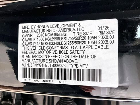 New 2026 Honda Pilot Touring image 21