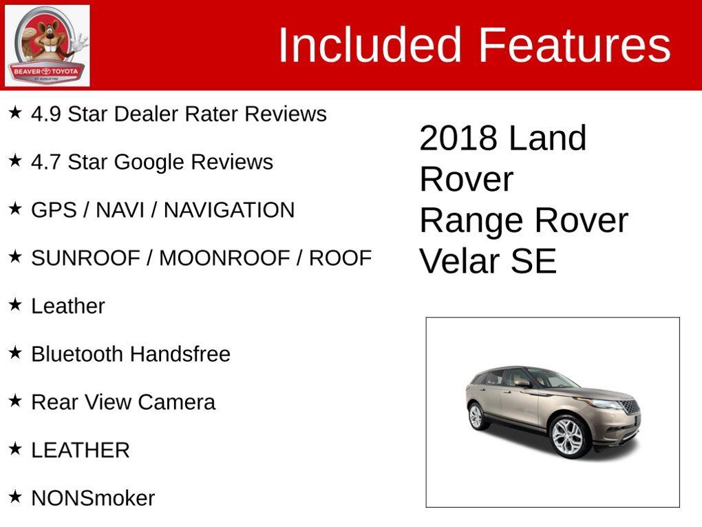 Used 2018 Land Rover Range Rover Velar R-Dynamic SE AWD/4WD image 4