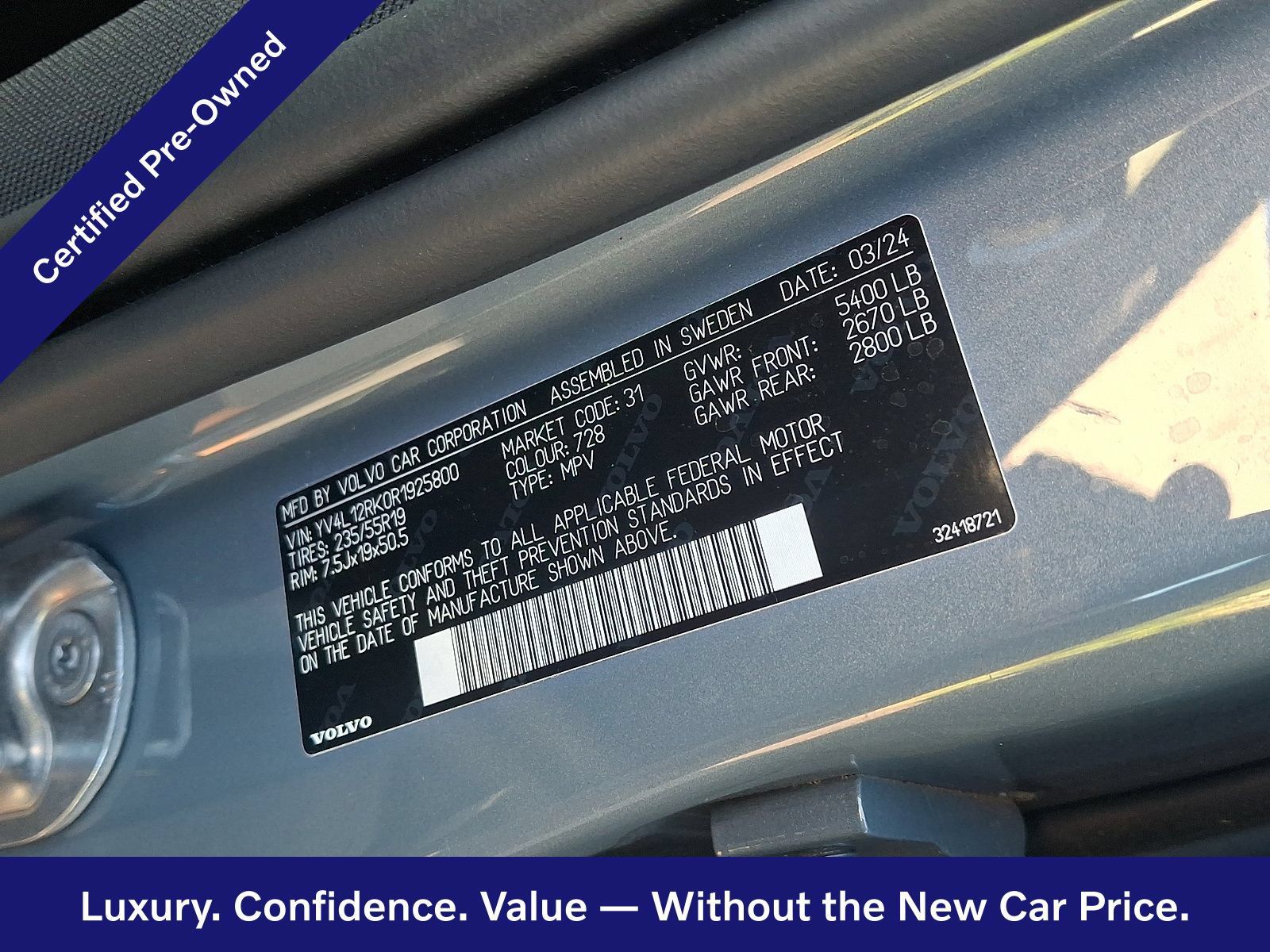 Certified 2024 Volvo XC60 B5 Core w/ Protection Package Premier AWD/4WD image 28