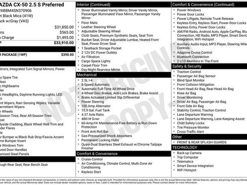 Certified 2025 MAZDA CX-50 AWD 2.5 S w/ Weather Package image 19