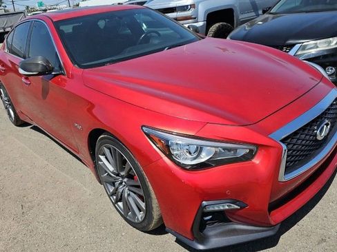 Used 2019 INFINITI Q50 Red Sport 400 w/ Sensory Package RWD image 1