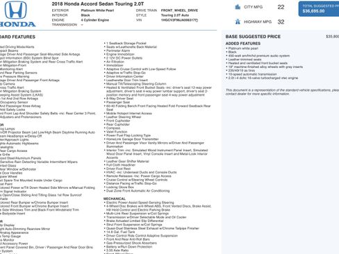 Used 2018 Honda Accord Touring image 3