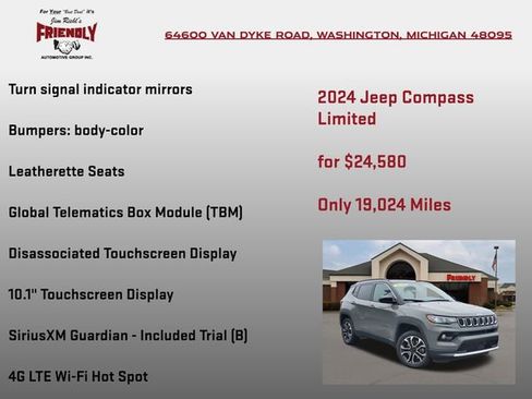 Used 2024 Jeep Compass Limited AWD/4WD image 30