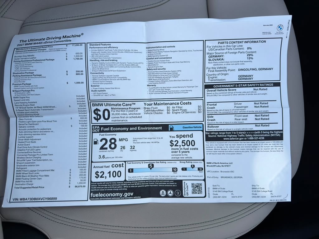 New 2027 BMW 440i xDrive Convertible AWD/4WD image 30